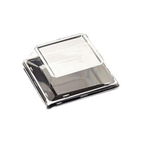 Emi Yoshi EMI Yoshi EMI-SP8LP 8 in. Squares Clear Salad Plate Pet Lid- Pack of 120 EMI-SP8LP